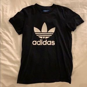Black Adidas Trefoil Logo Tshirt